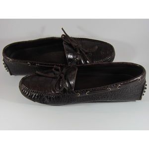 COLE HAAN Men’s Croc-Embossed Driving Moccasins